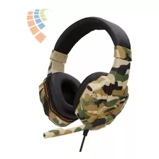 Hed Fone Gamer Camuflado Para Pc Celular P2 Profissional