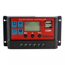 Controlador Tension P/ Paneles Solares 12v 24v 10 Amper Usb