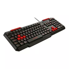 Teclado Gamer Multilaser Tc242 Com Hotkeys Multimídia Slim Cor De Teclado Vermelho Idioma Português Brasil