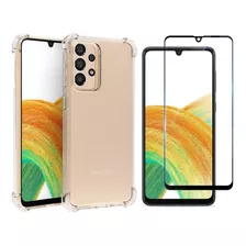 Kit Capa Capinha Para Galaxy A33 Anti Impacto + Película 3d