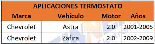 Termostato Chevrolet Astra Zafira 2.0 Foto 5