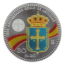 Monedas Mundiales : España 30 Euros 2018 50 Años Rey Felipe