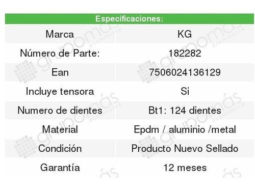 Set Distribucin Kg Fiat 500 1.4l 2012-2015 Foto 2