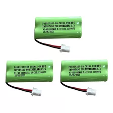 3 Bateria 2.4v 600mah 1350072 Original P/ Telefone Intelbras