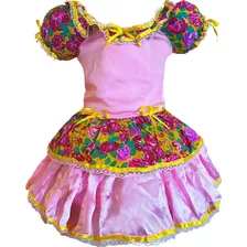 Vestido Festa Junina São João Infantil Criança Caipira Barat