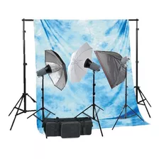 Kit Luz Y Flash Para Estudio 160w Fan 160m Profesional