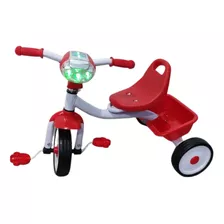Triciclo Motoca Infantil Pedal Com Som E Luz Cor:vermelho