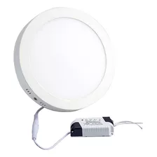 Lampara Led Panel Superficial Redondo 18w 6500k Luz Blanca