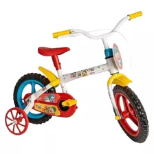 Bicicleta Infantil Aro 12 Criança Patati Branco/azul/vm