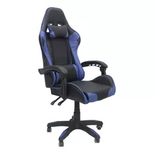 Cadeira Gamer Base Giratória Reclinável Cor Azul