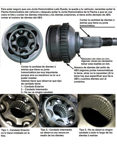 Junta Homocinetica Eclipse 2.4l 95-99, Galant 94-98 25x25 43 Foto 3