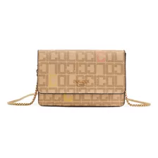 Bolsa Crossbody Colcci Monograma Ve24a Bege Feminino