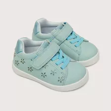 Zapatilla Urbana Niña Flores Aqua (20 A 29)