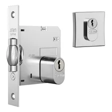 Fechadura Porta Pivotante Stam 1005 Cilindro 85mm Ros.q Inox