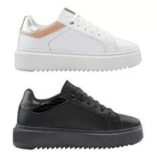 Tenis Dama Casual Kit 2 Pares Urban Shoes Modelo 1935