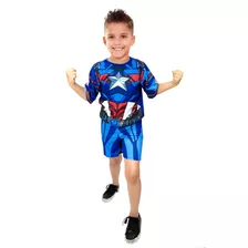  Fantasia Capitão America Vingadores Infantil Super Heróis