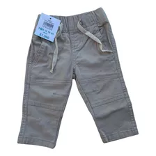 Pantalon Bebe Color Beige Elasticado Marca 4kids Liquidacion