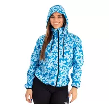 Campera Rompevientos Pack And Go Printed Roxy Turquesa