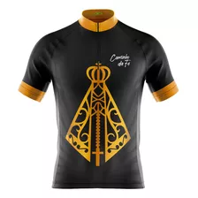 Camisa Ciclismo Blusa Masculina Pro Tour Caminho Da Fé Preta