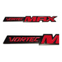 Emblema Chevrolet Vortec Max Silverado Cromo Negro Rojo