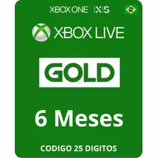 Xbox Live Gold 6 Meses - 25 Dígitos (console)