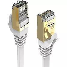 Cable Lan Ethernet Cat8 Rj45 2m Blanco 