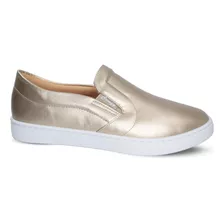 Tênis Santinelli Casual Slip Napa Feminino Dourado