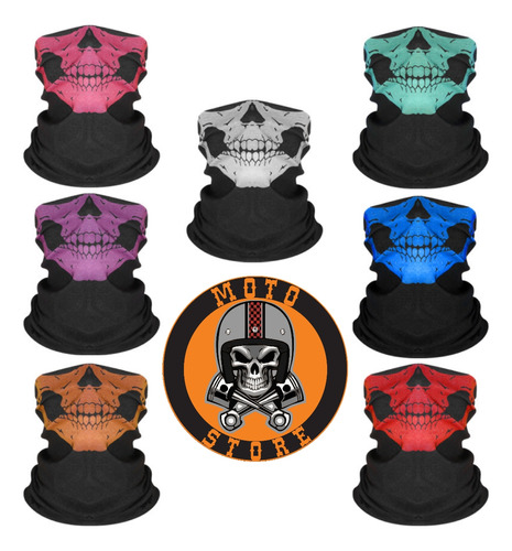 Bandana Balaclava Multifuncional Calavera Motociclista      Foto 4