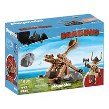 Brinquedo Playmobil Dragons Bocão Com Catapulta Sunny 9245 Quantidade De Peças 28