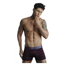 Pack 3 Boxer Hanes Rayado Algodon Y Lycra Elastizado Hombre 