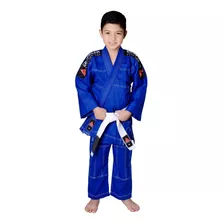 Kimono Infantil Azul Jiu Jitsu Judo Reforçado+faixa Gratis!