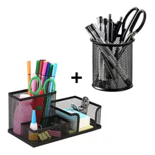 Kit Porta Caneta + Porta Treco Organizador De Mesa Envio 24h