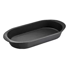 Assadeira Oval De Ferro Fundido 35 X 20 X 5 Cm Libaneza Cor Preto Assadeira Oval Ferro Fundido Para Ir Ao Forno E Servir A Mesa