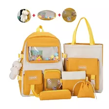 Mochilas Set 5 Pzs Escolar Bolsas Para Niñas,set De Bolsas