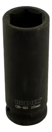 Tubo Bocallave Para Impacto Largo Encastre 1/2 20mm Bremen 6102 Negro