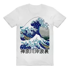 Camiseta A Grande Onda De Kanagawa Hokusai Camisa-pro