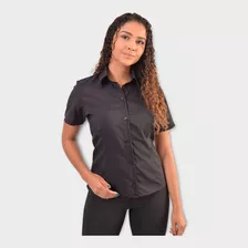 Camisete Camisa Feminina Gabardine Elegance Uniforme Kit4