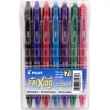 Pilot 31472 Frixion Clicker Paquete De 7 Bolígrafos Surtidos