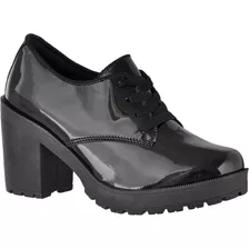 Oxford Feminino Verniz Salto Tratorado Cr Shoes 1710