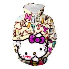 Sudadera De Estilo Moderno Con Estampado Digital Hello Kitty