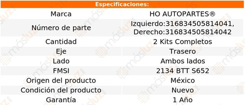 2 Sets Herrajes Tambor Tras Dodge Ram 1500 94/01 Ho Foto 2