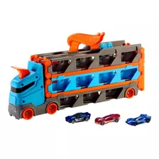 Hot Wheels City Remolque Pista Lanzador Autos Transportador