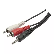 Cabo P2 Stereox2 Rca Para Ligar Notebook Em Home Mesa Áudio