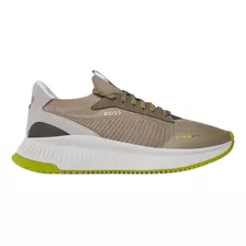 Tenis Hugo Boss Ttnm Evo Gris / Verde Neón Hombre Original