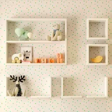 Kit 7 Prateleiras Nichos Mdf Porta Quadro Sala Quarto Decor