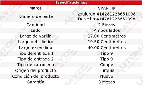 2-amortiguadores De Cajuela Spart Audi Tt 00-06 Foto 2