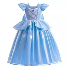 Cenicienta Princesa Cosplay Niñas Princesa Vestido Ilusión Patchwork Fiesta Niños Vestidos