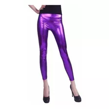 Leggins Brillosos Metalizados Rojo Fiusha Morado Dorado Envi