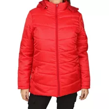 Campera Tapado Mujer Inflada Nylon Capucha Bolsillo Camperon