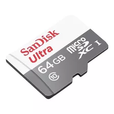 Micro Sdxc 64gb Sandisk Ultra Classe 10 - 100mb/s - C/nf